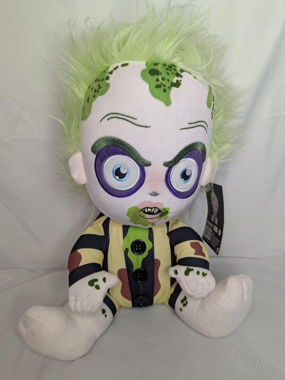 NWT Kidrobot Beetlejuice Baby 13" Plush Doll with Spinning Head